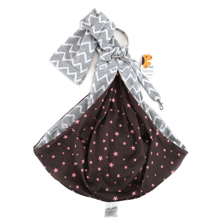 Bæreveske til hund - grå og hvit