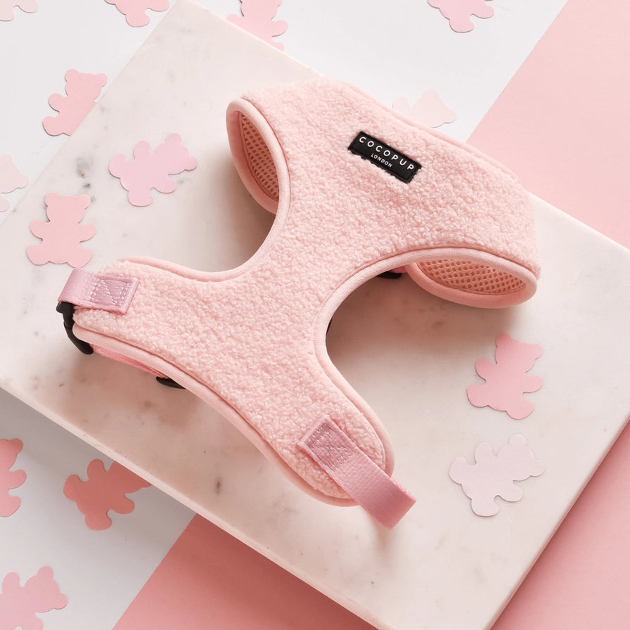 Lyserosa ergonomisk sele til hund