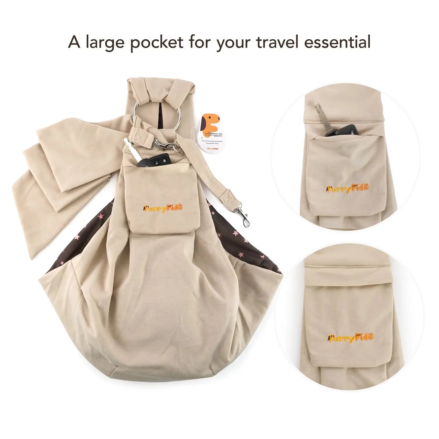 Bæreveske til hund - beige - Dyrekompaniet