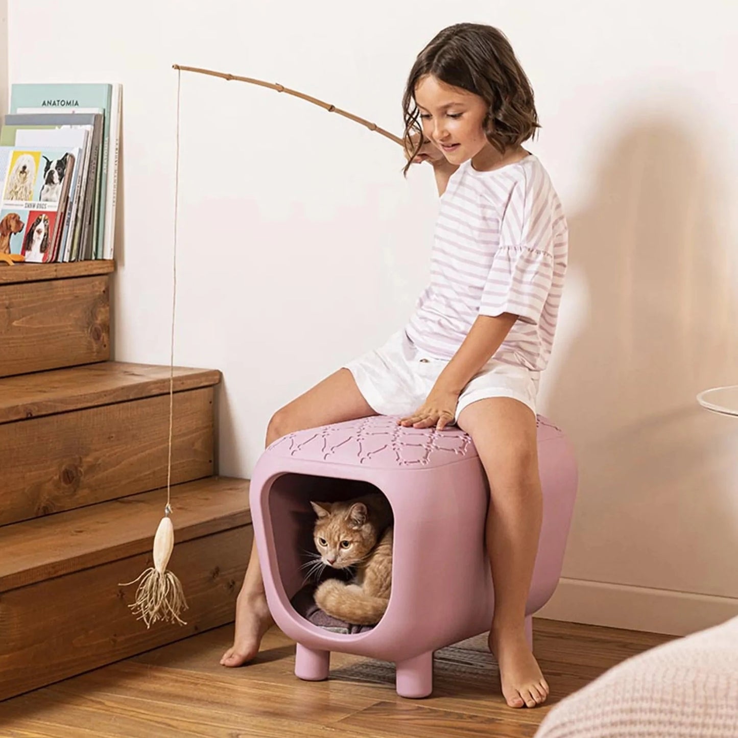 Hus til hund og katt rosa - Dyrekompaniet