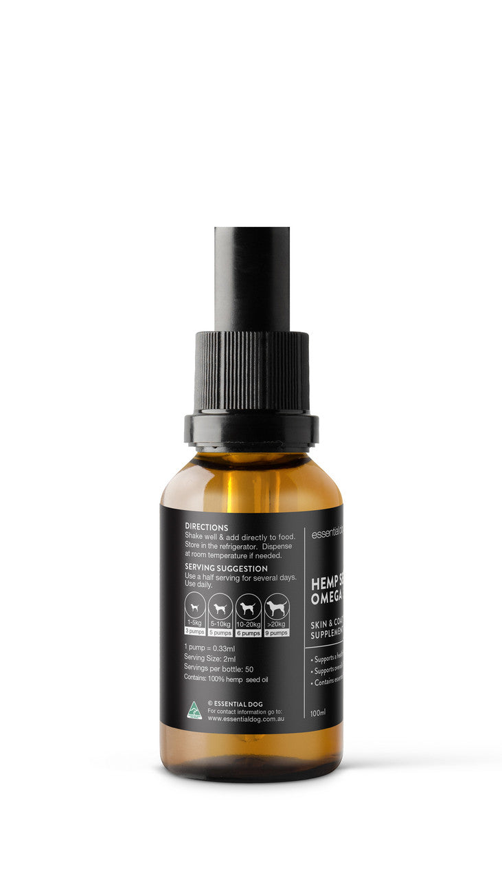 Olje laget av hempfrø til hund - Dyrekompaniet