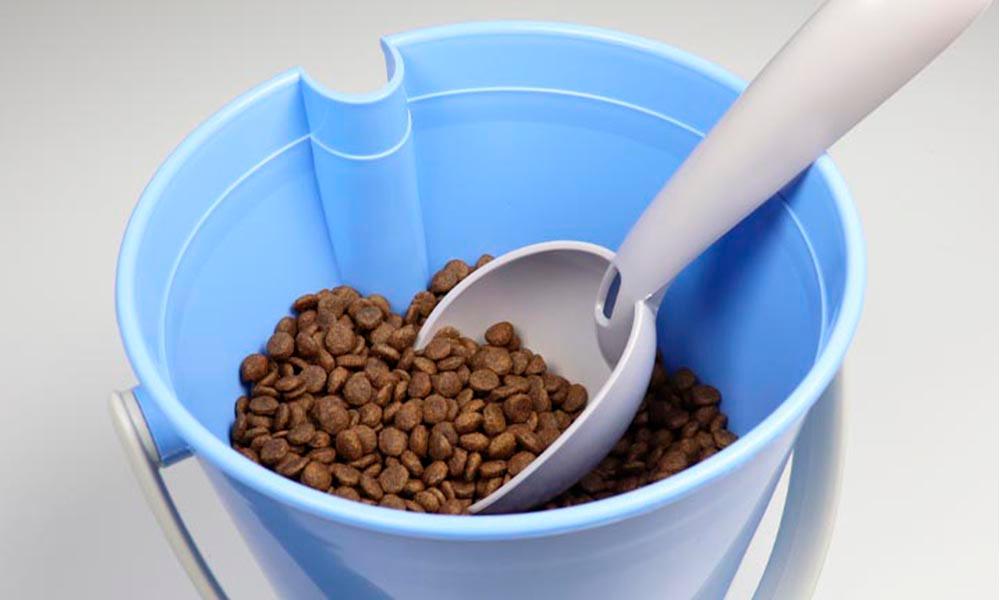 Oppbevaring tørrfor katt blå/beige - Dyrekompaniet