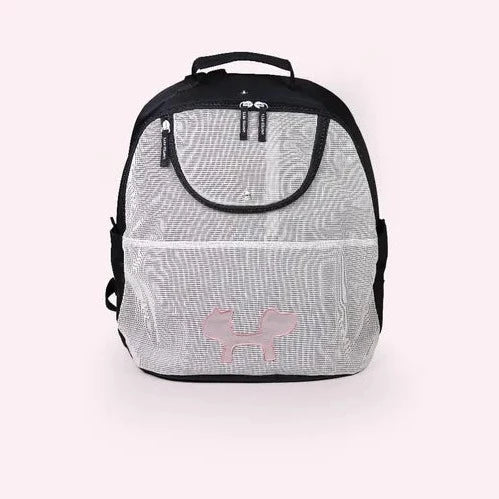 Ryggsekk til hund og katt svart/rosa - Dyrekompaniet